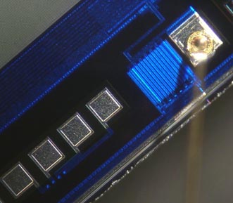 Magnified corner of CCD IC