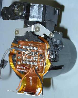 Camera lens assembly with CCD