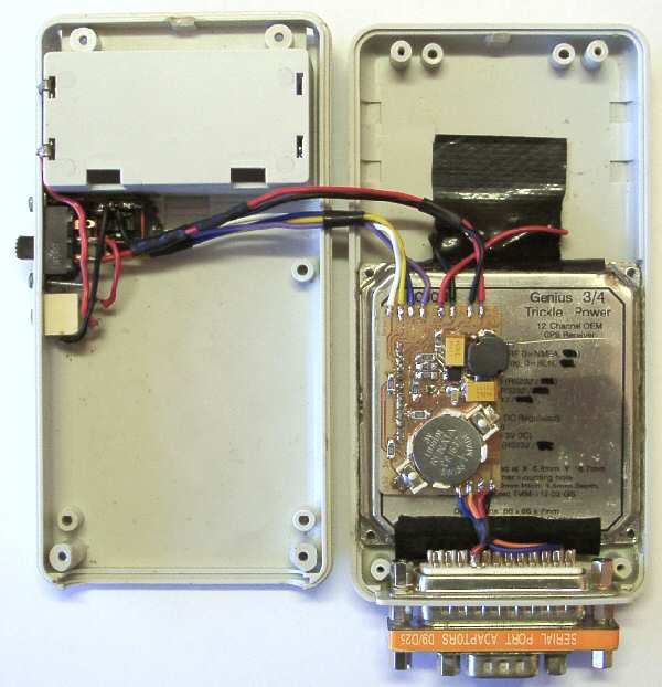 The new board installed in the GPS enclosure