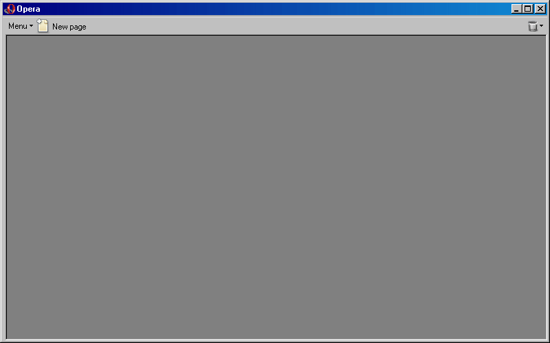 Screenshot of starting state